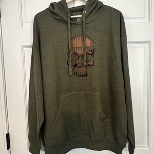 5.11 Tactical Men’s Olive Green Skull Bullet Graphic Hoodie